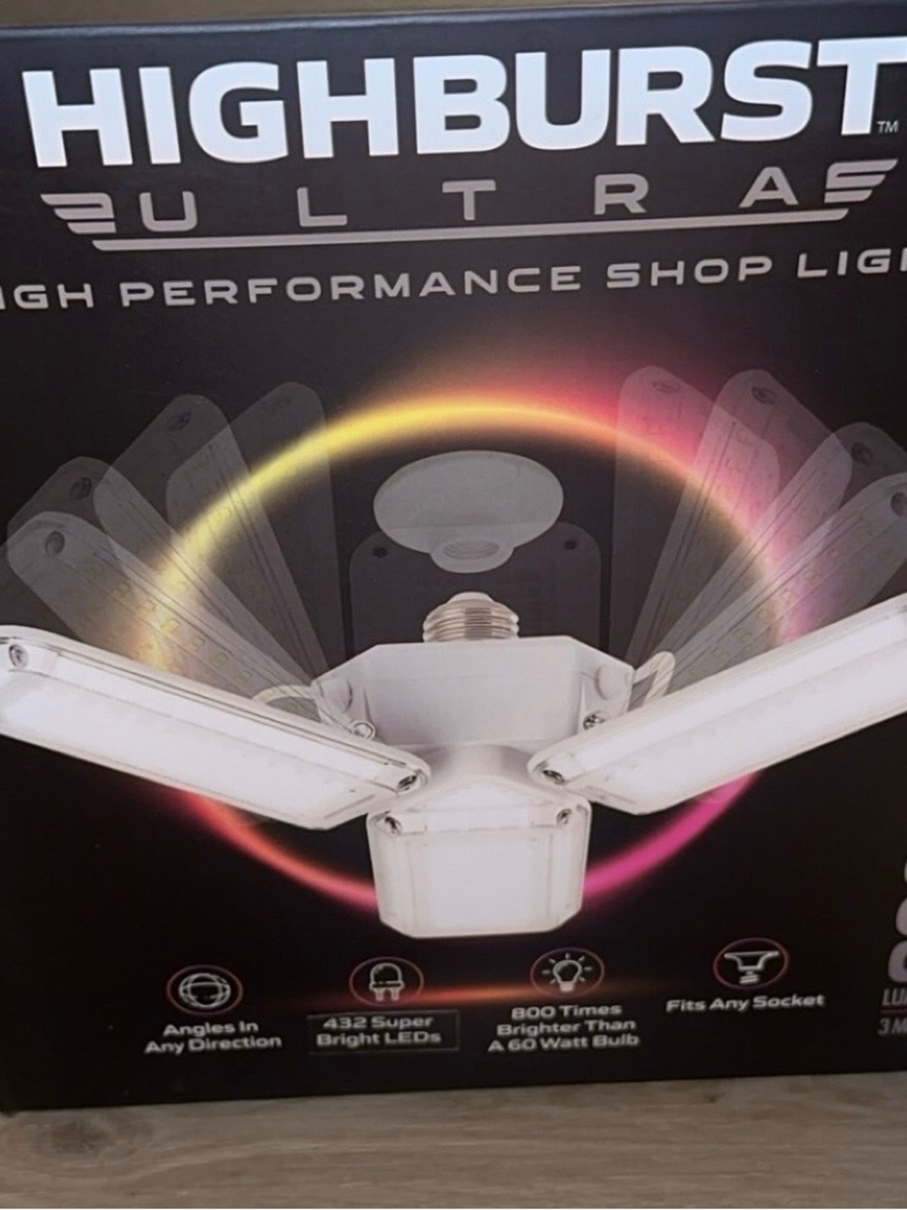 Bell+Howell HighBurst Ultra LED Garage Light Bulb – 8,000 Lumens, Super Bright